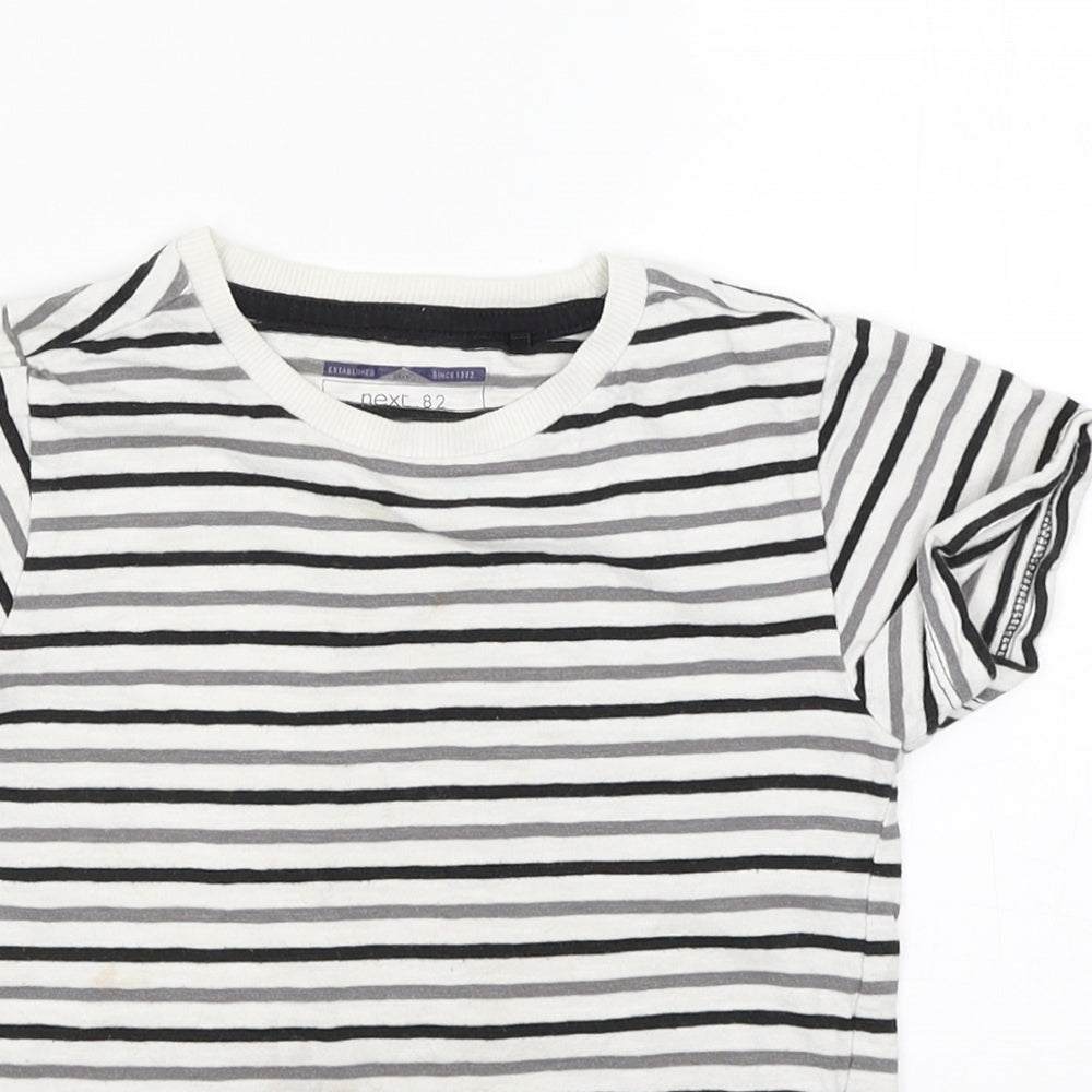 NEXT Boys White Spotted  Pullover T-Shirt Size 3-4 Years