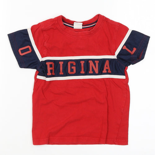 Max Boys Boys Red   Pullover T-Shirt Size 3-4 Years