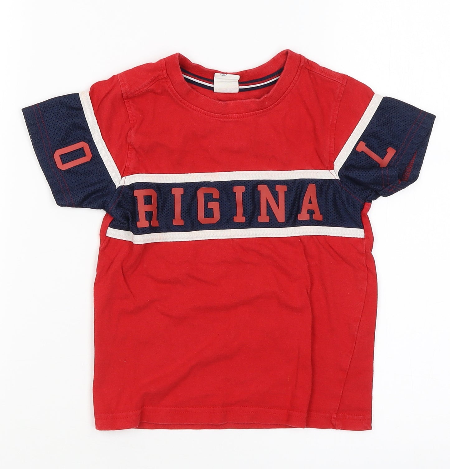 Max Boys Boys Red   Pullover T-Shirt Size 3-4 Years