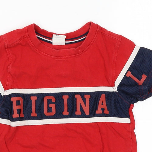 Max Boys Boys Red   Pullover T-Shirt Size 3-4 Years