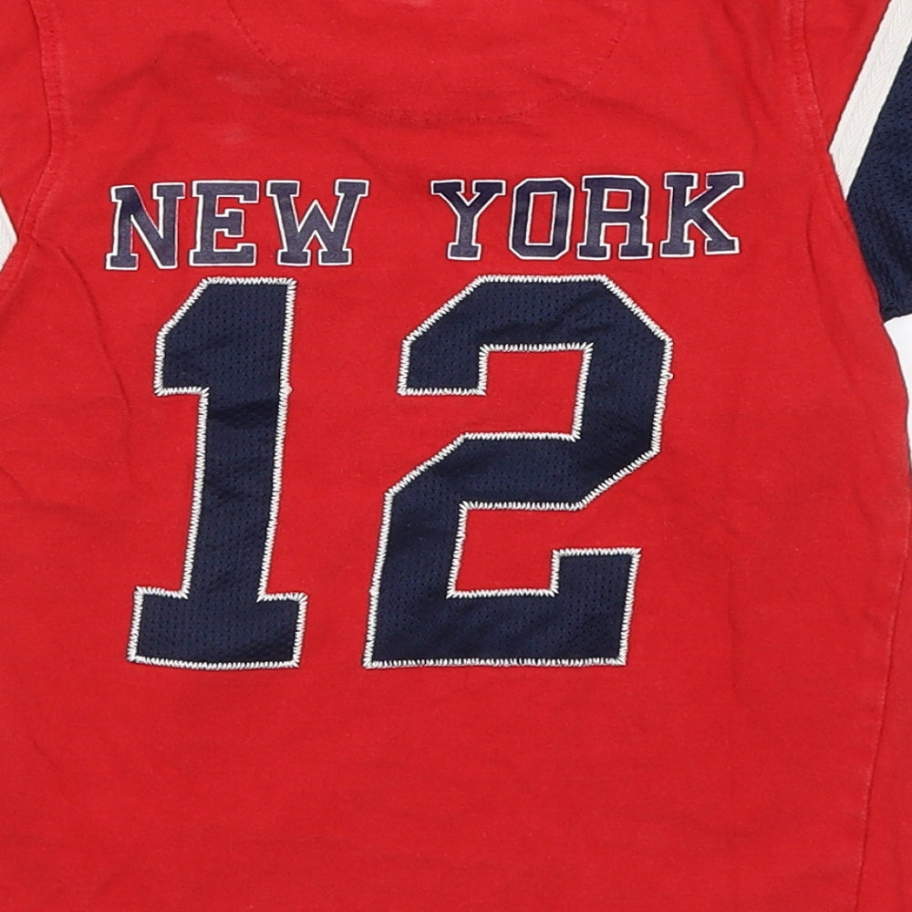 Max Boys Boys Red   Pullover T-Shirt Size 3-4 Years
