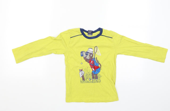 Taeko kids Boys Yellow Pullover T-Shirt Size 4-5 Years