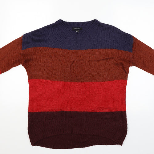New Look Womens Multicoloured Striped  Pullover Jumper Size S