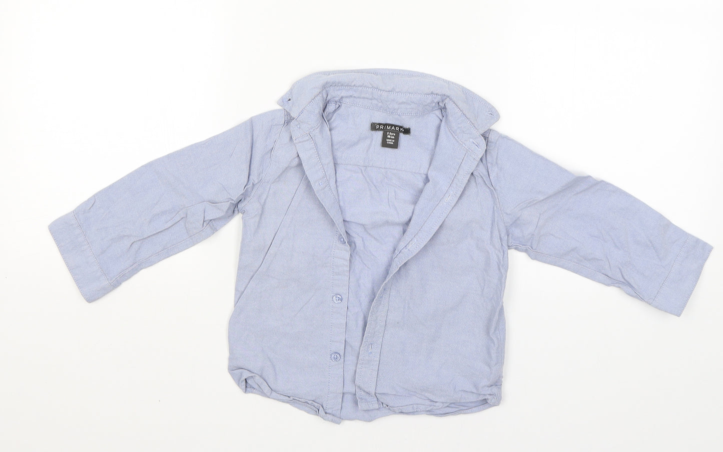 Primark Boys Blue   Basic Dress Shirt Size 2-3 Years