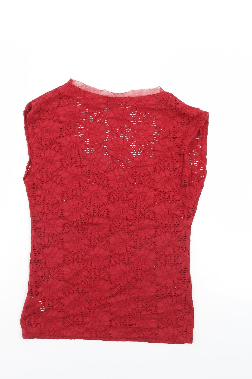 George Womens Red Floral  Basic Blouse Size 12