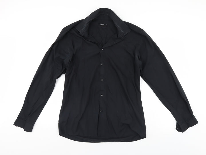 Cedar Wood State Mens Black Button-Up Size 17