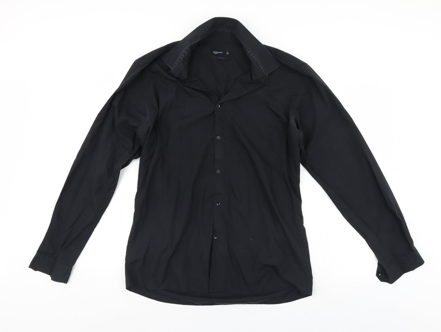 Cedar Wood State Mens Black    Button-Up Size 17