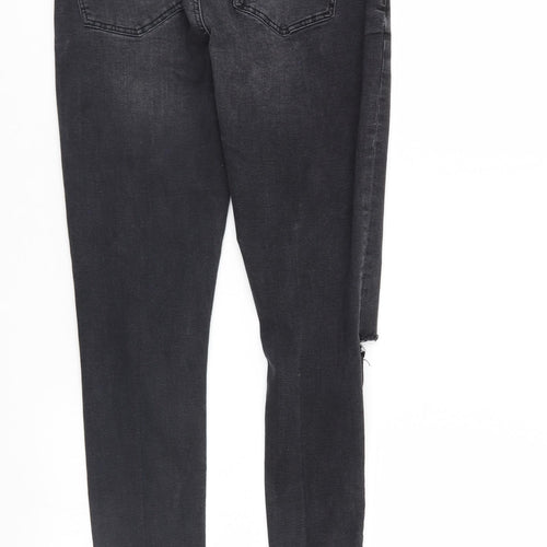 Denim & Co. Womens Black  Denim Tapered Jeans Size 10 L28 in