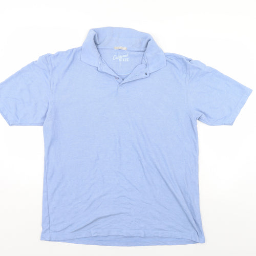 Cedar Wood State Mens Blue    Polo Size L