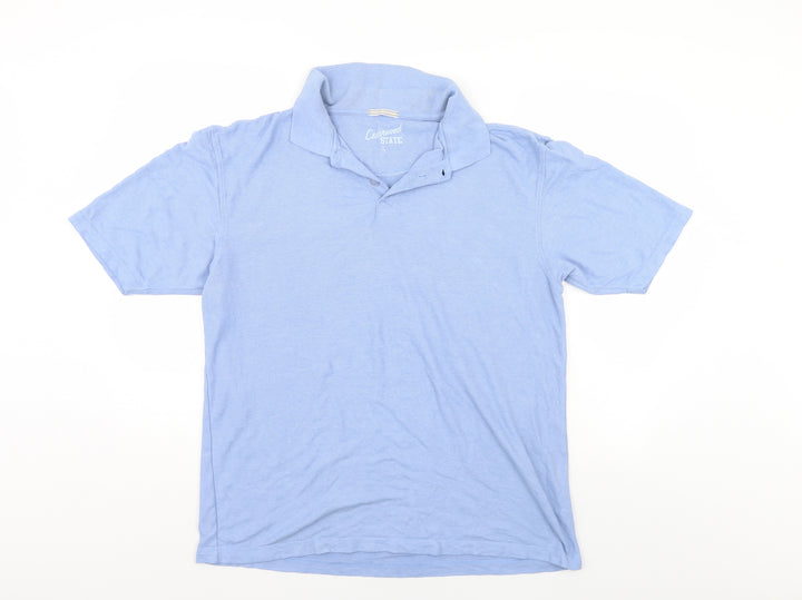 Cedar Wood State Mens Blue Polo Size L