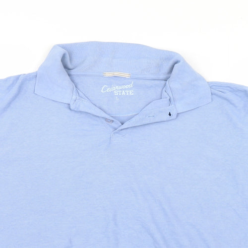 Cedar Wood State Mens Blue    Polo Size L