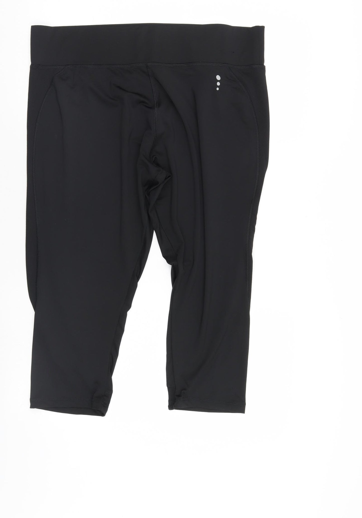 TU Womens Black   Cropped Leggings  L20 in