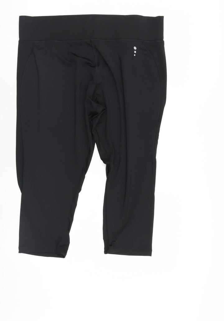 TU Womens Black   Cropped Leggings  L20 in