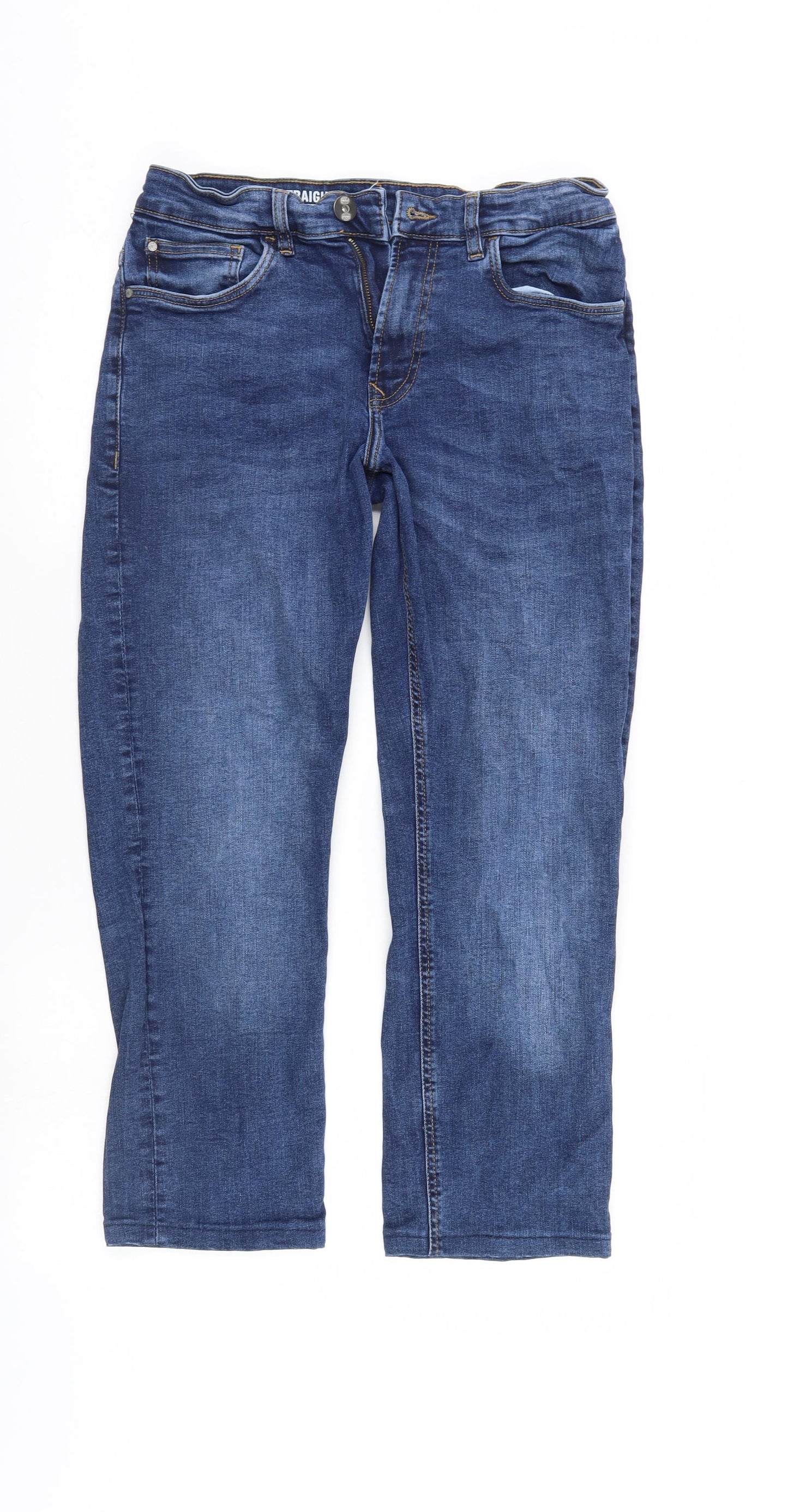 Preworn Mens Blue  Denim Straight Jeans Size 30 L27 in