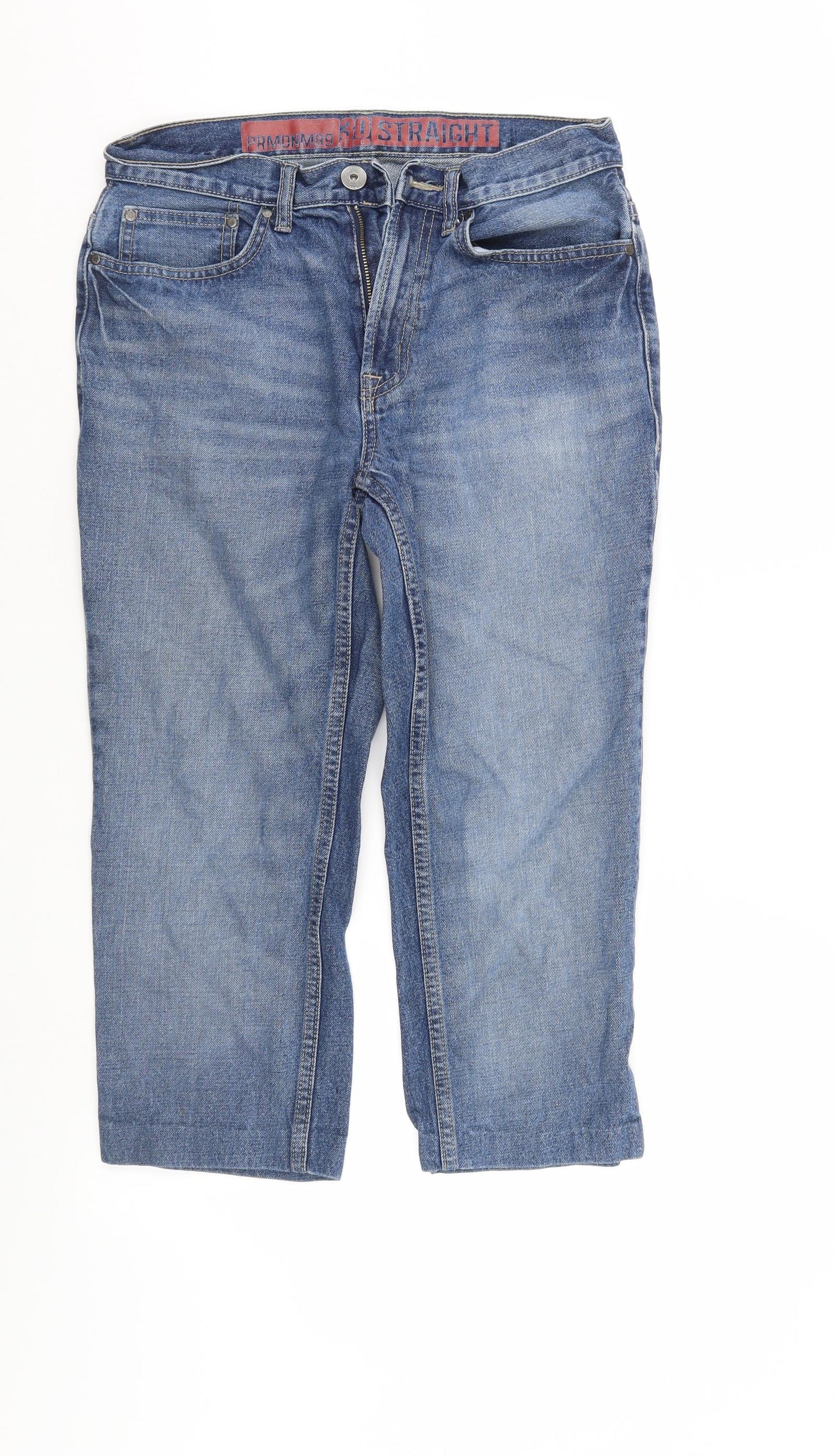 George Mens Blue  Denim Cropped Jeans Size 30 L25 in