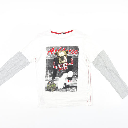 George Boys White   Basic Polo Size 13-14 Years