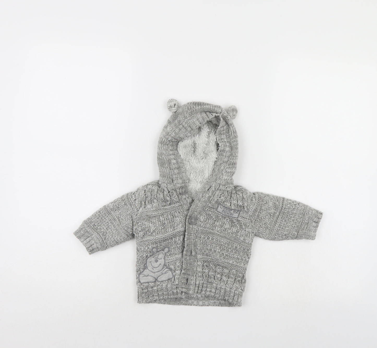 George Boys Grey   Jacket Coatigan Size 0-3 Months  - Winnie The Pooh
