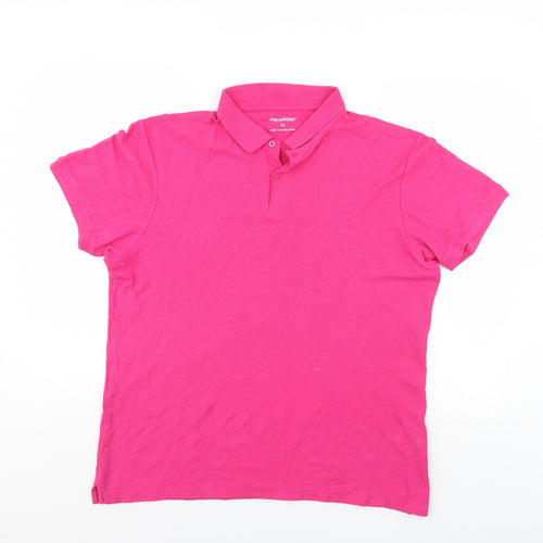 Priark Mens Pink    Polo Size XL