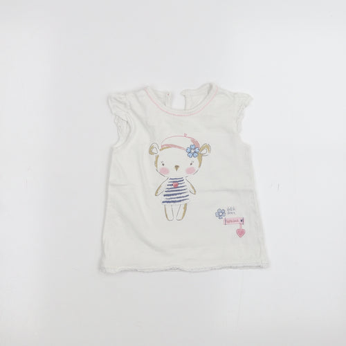 George Baby White   Basic T-Shirt Size 9-12 Months