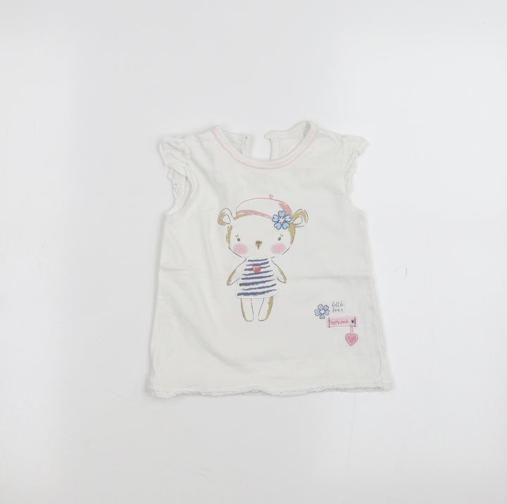 George Baby White   Basic T-Shirt Size 9-12 Months
