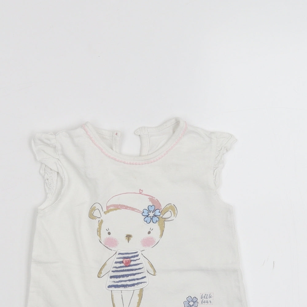 George Baby White   Basic T-Shirt Size 9-12 Months