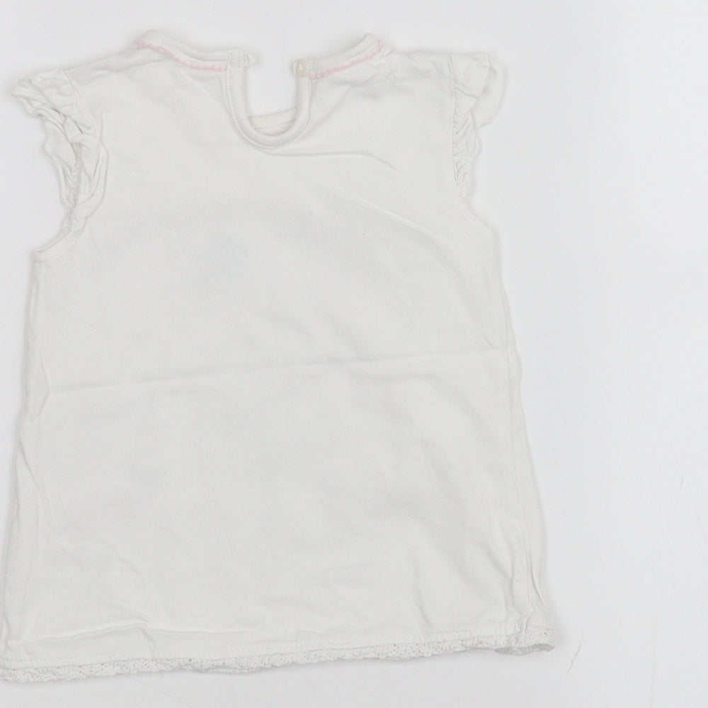 George Baby White   Basic T-Shirt Size 9-12 Months