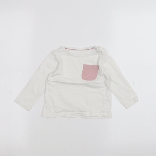 Matalan Baby White   Basic T-Shirt Size 9-12 Months