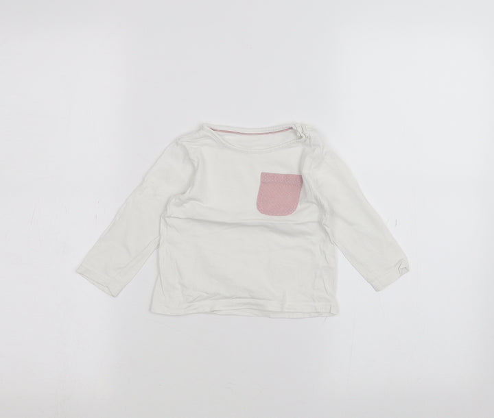 Matalan Baby White Basic T-Shirt Size 9-12 Months