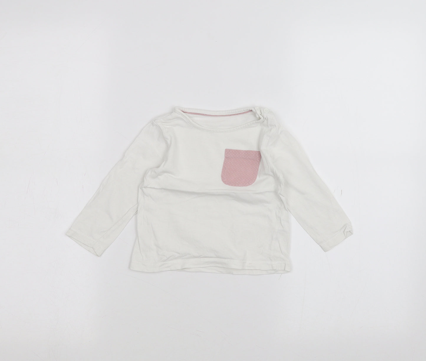 Matalan Baby White   Basic T-Shirt Size 9-12 Months