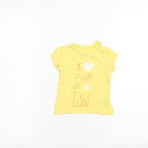 Mothercare Baby Yellow   Basic T-Shirt Size 9-12 Months
