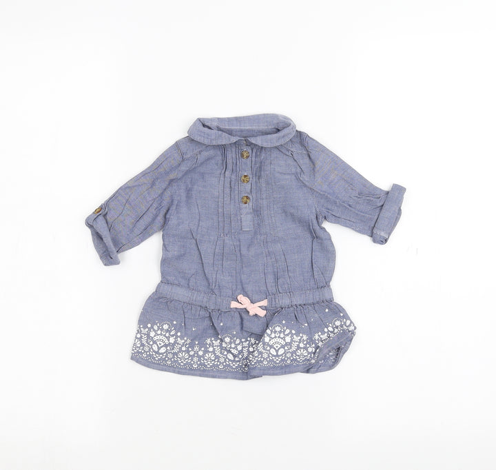 Young Dimension Baby Blue Basic Button-Up Size 9-12 Months