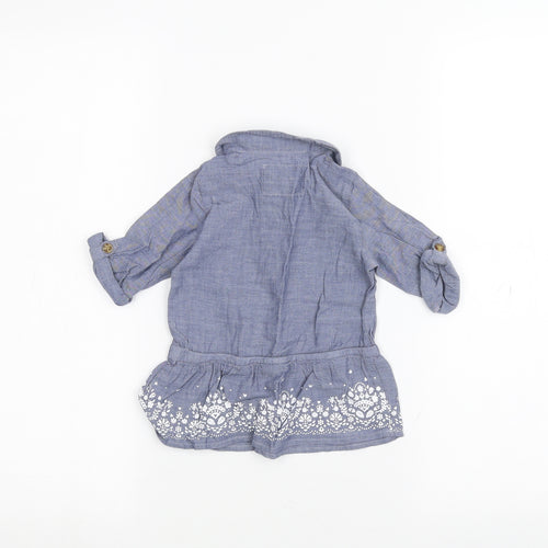 Young Dimension Baby Blue   Basic Button-Up Size 9-12 Months