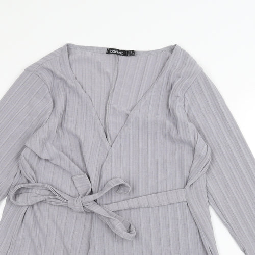 Boohoo Womens Grey   Cardigan Jumper Size 14