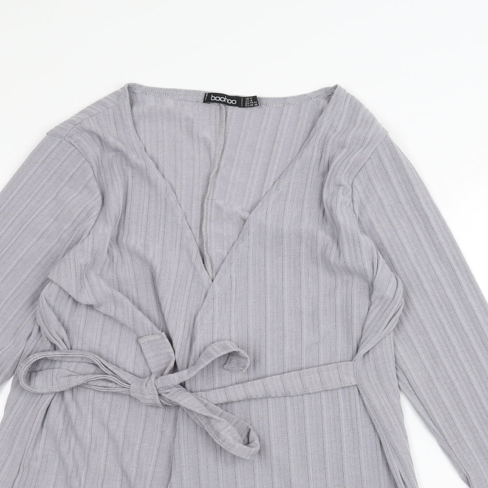 Boohoo Womens Grey   Cardigan Jumper Size 14