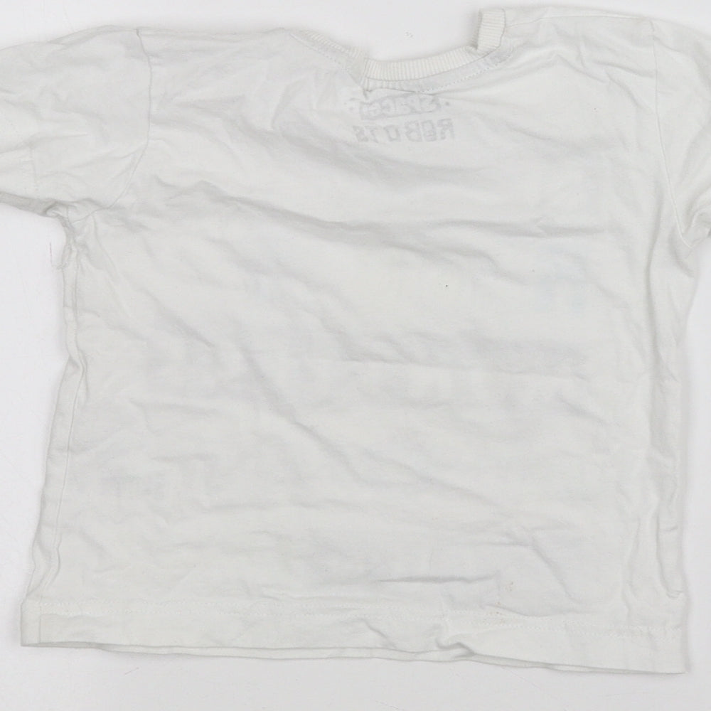 Matalan Boys White   Basic T-Shirt Size 2-3 Years
