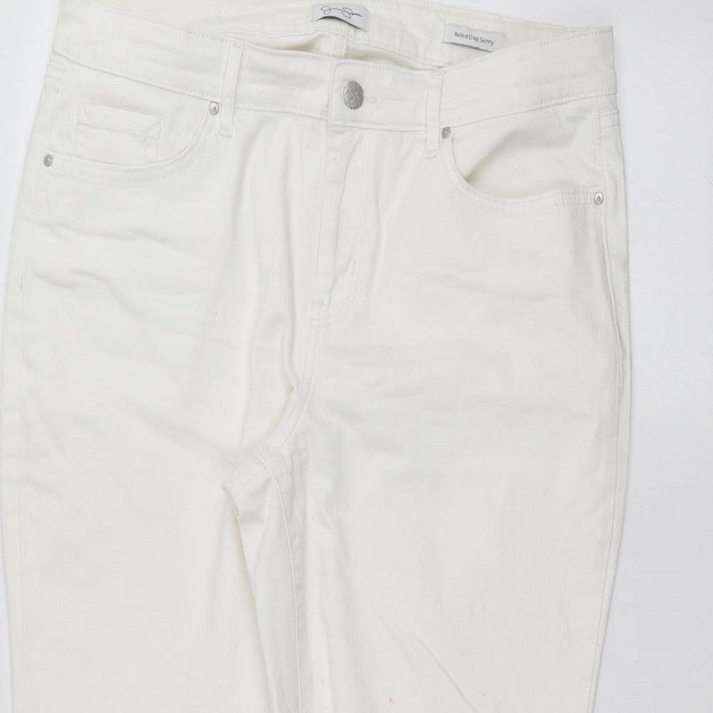 Jessica Simpson Womens White   Straight Jeans Size 18 L26 in