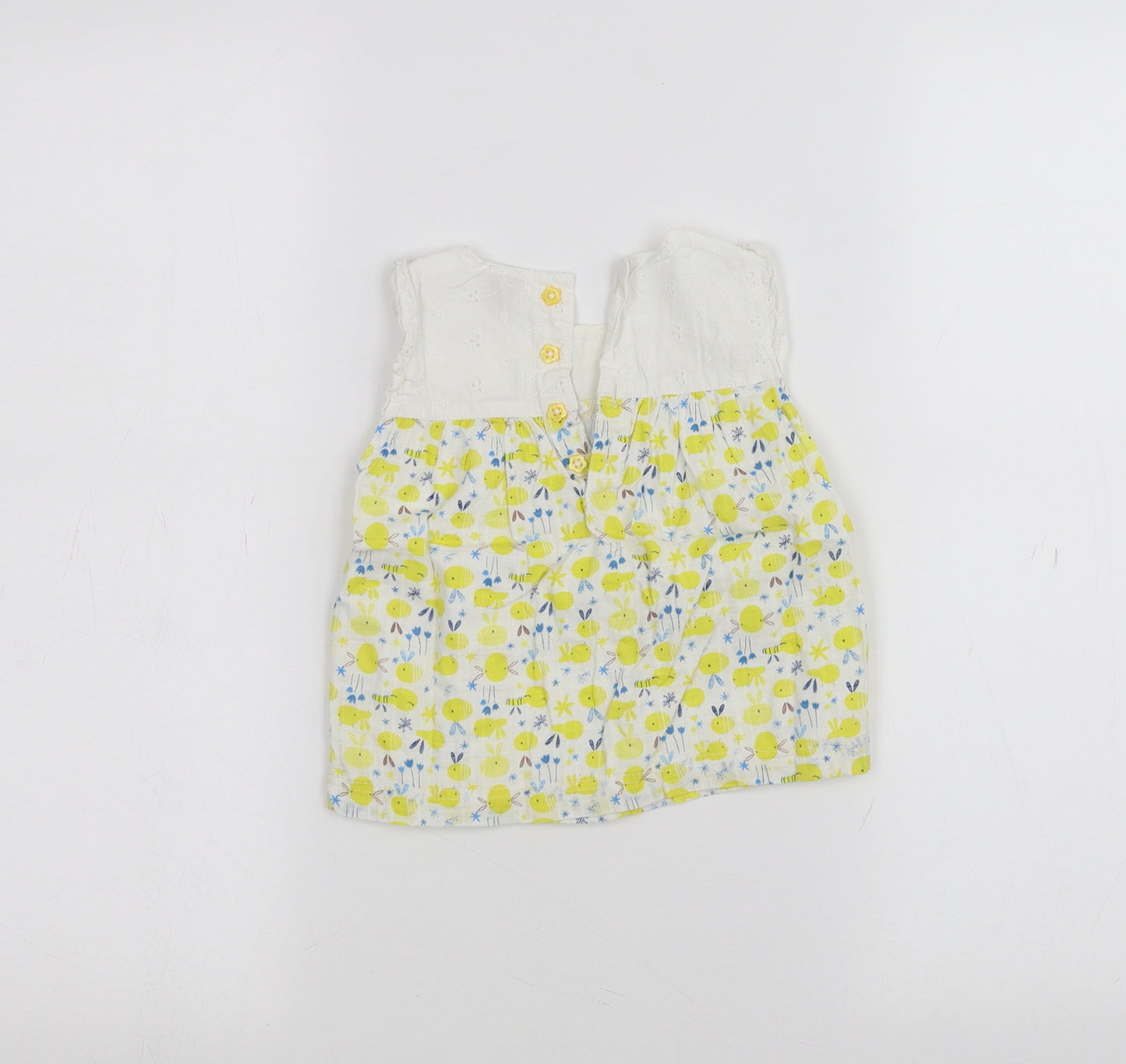 TU Baby White Floral  Basic T-Shirt Size 6-9 Months