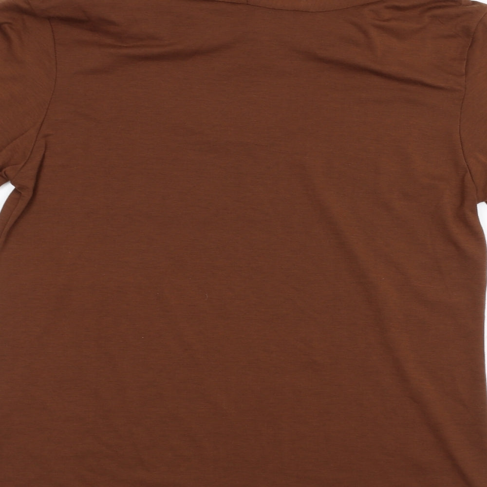 Preworn Mens Brown    T-Shirt Size 2XL
