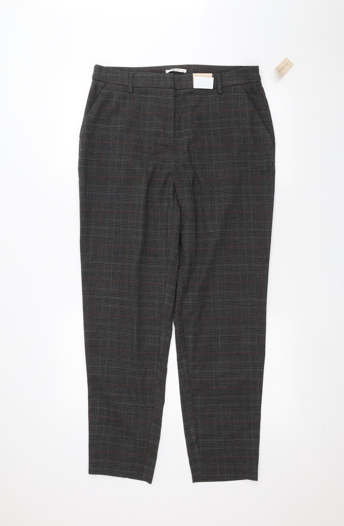 TU Womens Brown   Trousers  Size 14 L26 in