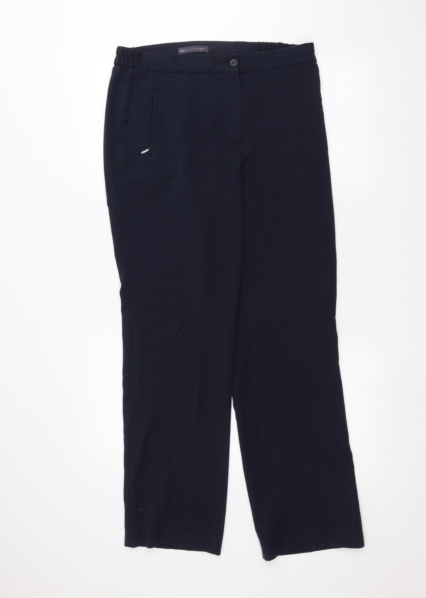 Marks and Spencer Womens Blue   Trousers  Size 12 L26 in