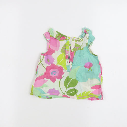 NEXT Baby White Floral  Basic T-Shirt Size 6-9 Months