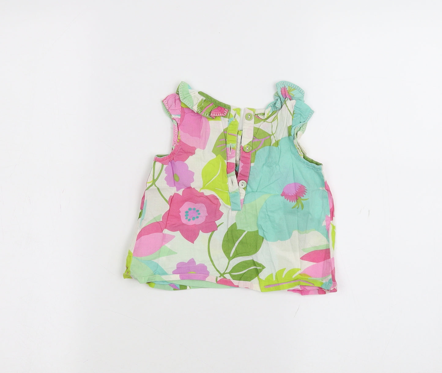 NEXT Baby White Floral  Basic T-Shirt Size 6-9 Months