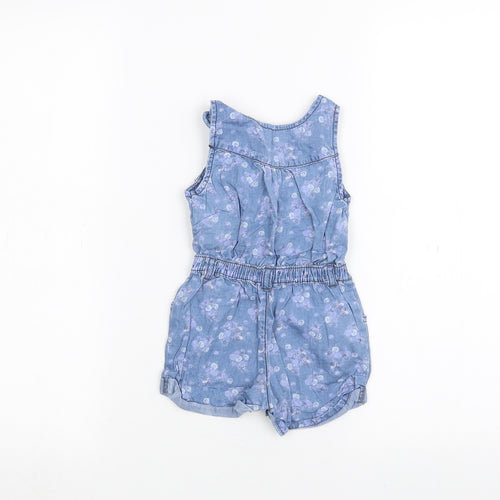 Matalan Baby Blue Batik  Dungaree One-Piece Size 6-9 Months