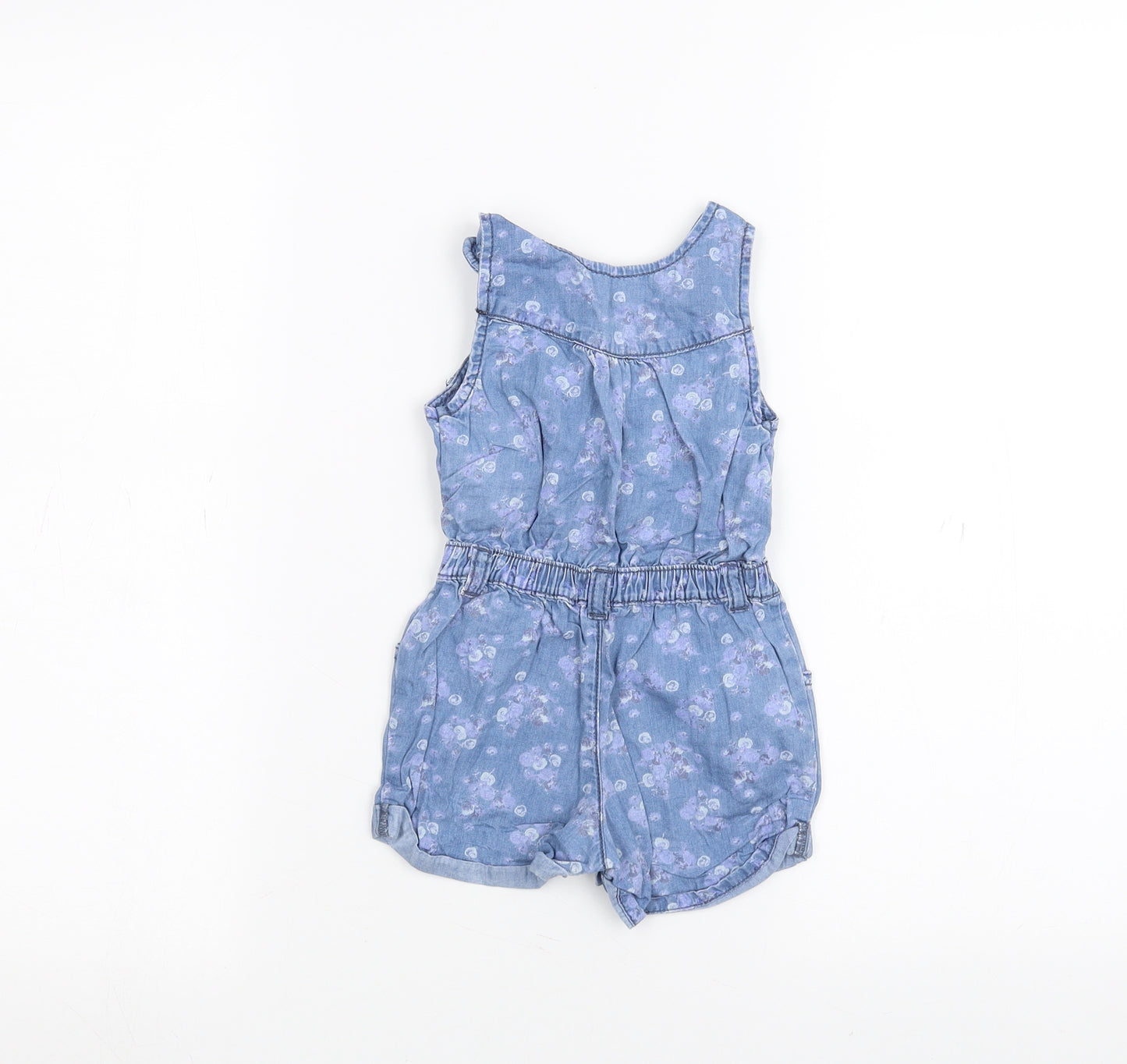 Matalan Baby Blue Batik  Dungaree One-Piece Size 6-9 Months