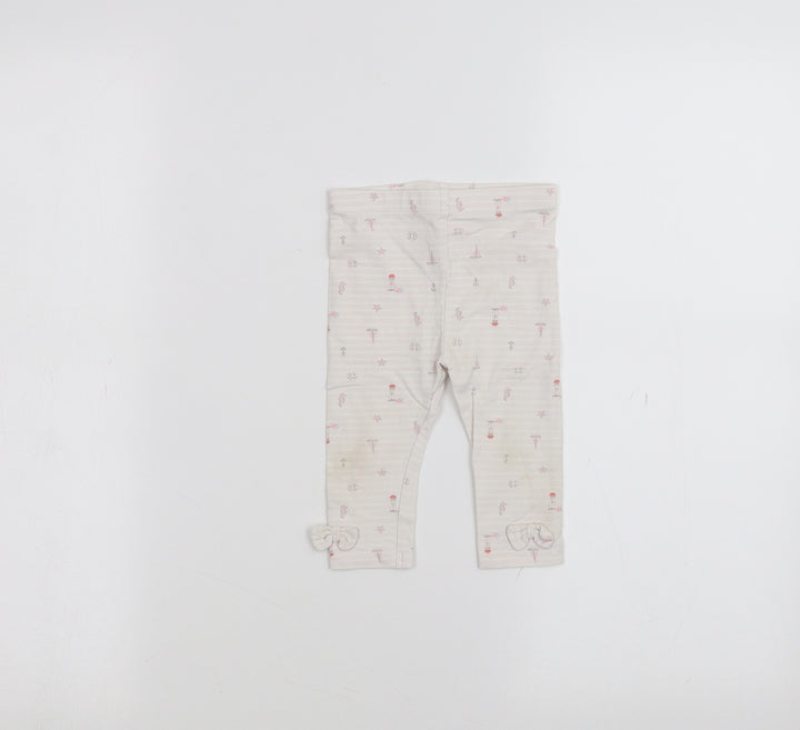 TU Baby White Striped   Trousers Size 6-9 Months