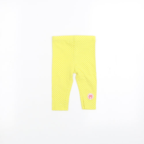 TU Baby Yellow Polka Dot   Trousers Size 6-9 Months