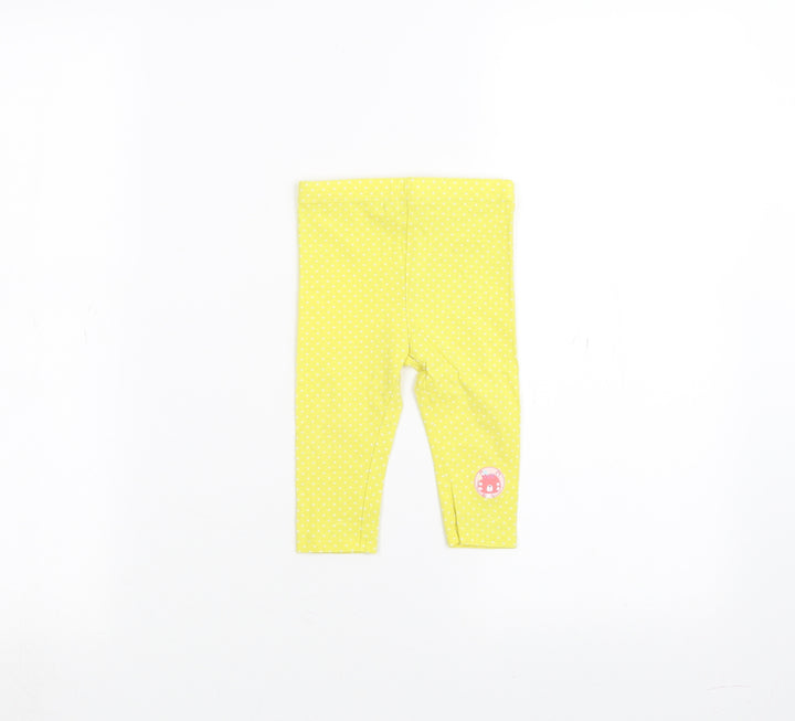 TU Baby Yellow Polka Dot   Trousers Size 6-9 Months