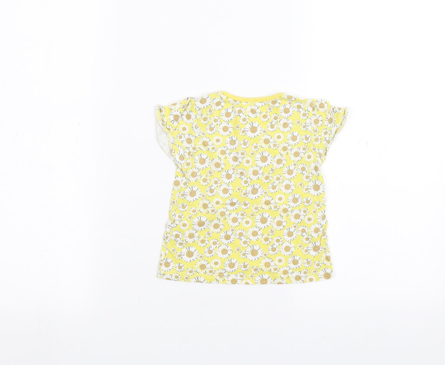 TU Baby Yellow Floral  Basic T-Shirt Size 6-9 Months