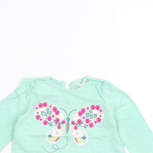 M&Co Baby Green   Basic T-Shirt Size 6-9 Months