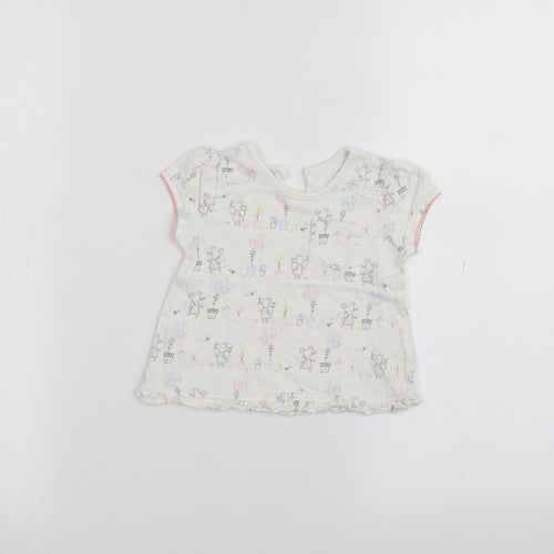George Baby White   Basic T-Shirt Size 3-6 Months